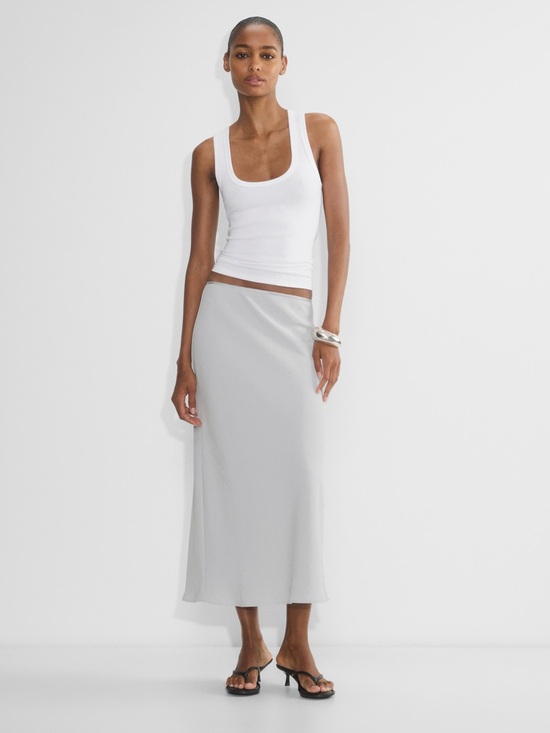 Wilfred Dresses & Skirts - Wilfred White Maxi Slip Skirt
